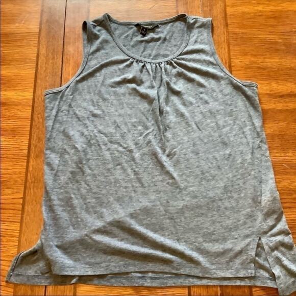 BANANA REPUBLIC Blue Gray Scoop Neck Sleeveless Blouse Size Small - Picture 7 of 9